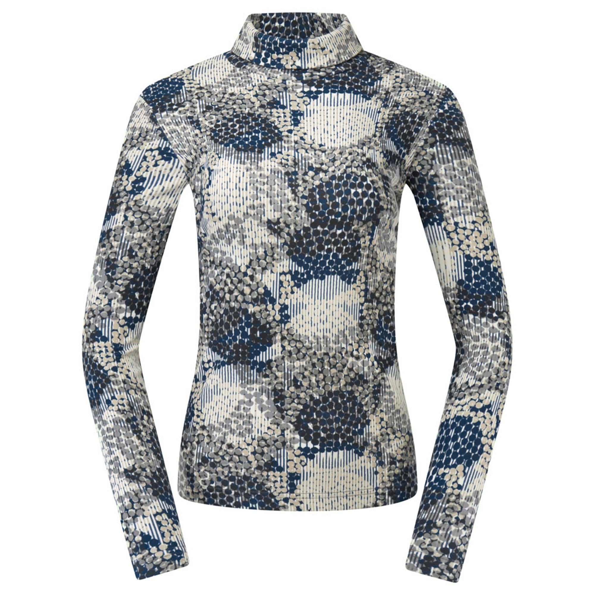 Pure Golf Amy Printed Ladies Roll Neck Base Layer Quiet Glade